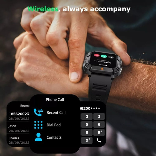 Reloj Inteligente Lemfo Con Linterna Led Bluetooth Calling