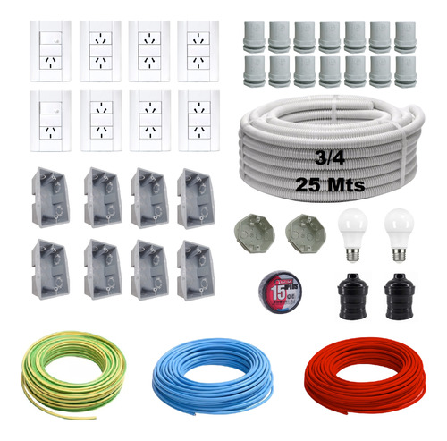 Kit De Electricidad Para Instalacion Completa 