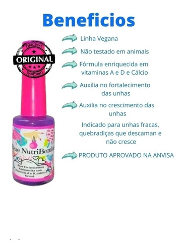 Imagem 3 de 10 de Base Nutribomba Fortalecedora De Unhas Manicure Pedicure 1un