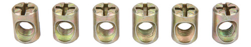 30pcs M6 Barrel Bolts Cross Dowel Slotted Furniture Nut For