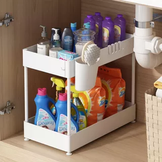 Under Sink Organizer Bathroom Under Cabinet Storage 2 Tier