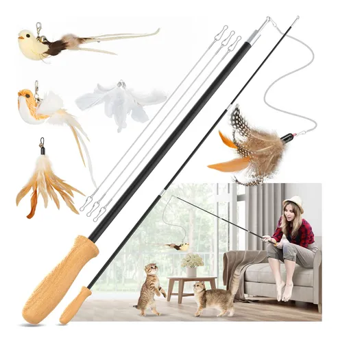 Cat Teaser Wand Toys Rosaui Interactive Bird Para Gatitos
