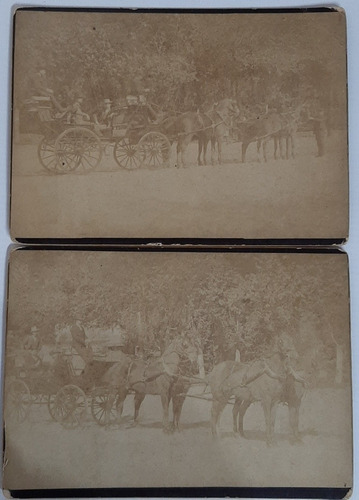 Imagen 1 de 4 de Antiguas Fotos Carruaje 1890 Lote X 2 Ro 290