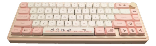 Cidoo Nebula Teclado Mecanico 60% Inalambrico Gamer Custom Rosa