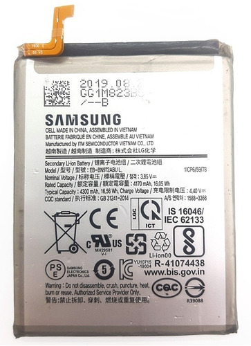 Bateria Samsung Note 10 Plus 100% Original