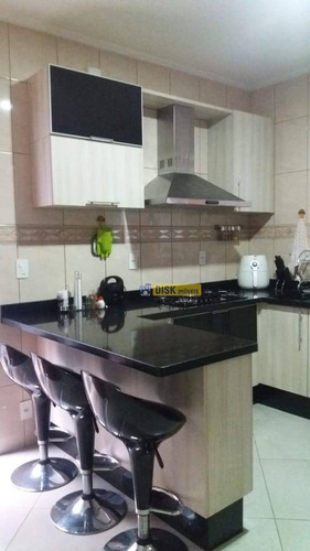 Sobrado Com 3 Dormitórios À Venda, 224 M² Por R$ 575.000 - Jardim Las Vegas - Santo André/sp - So0687