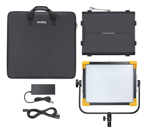 Painel Led Filmagem Godox Ld75r Rgb Bicolor Flicker Free 75w Estrutura Preto E Amarela Luz Rgb, Quente E Fria