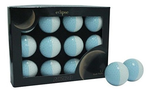 Nitro Eclipse Pelotas De Golf, Blanco / Azul Claro.