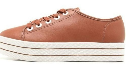 tenis flatform moleca caramelo