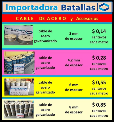 Imagen 9 de 12 de Acrílico Segunda Al 50% Sintra Tubería Cable De Acero A3