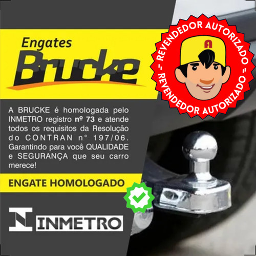 Engate Reboque Rabicho Fixo Peugeout 206/207 Sw 700kg Brucke