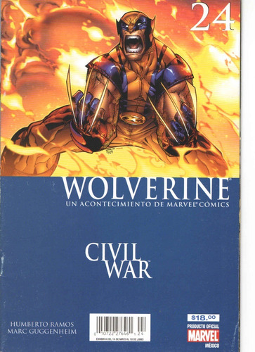 Comic Marvel Wolverine Civil War 24 Español Televisa