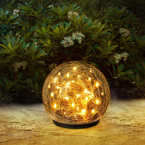 Luz Solar Jardin Globo Decorativa Para Exterior Color