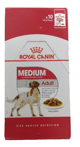 10 Uni Pouch Royal Canin Medium Adulto 140 G Envio Caba 