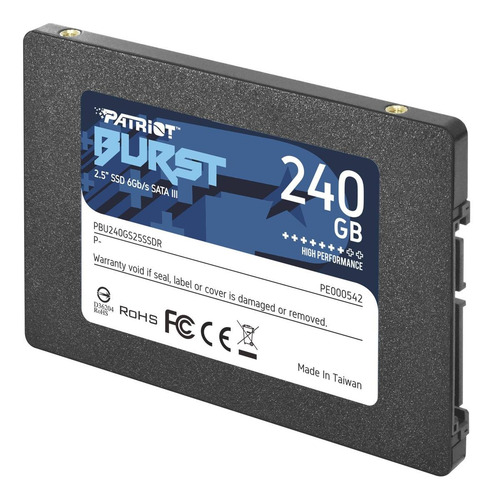 Imagen 3 de 6 de Disco sólido SSD interno Patriot Burst PBU240GS25SSDR 240GB