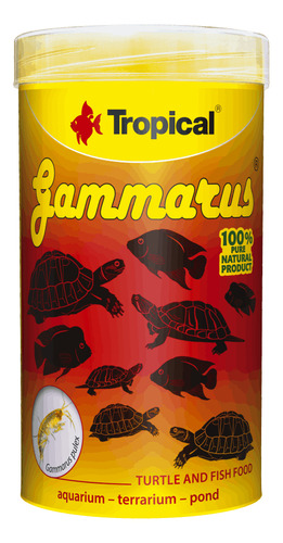 Gammarus 60g/500ml Petisco Para Tartaruga Aquática E Peixes
