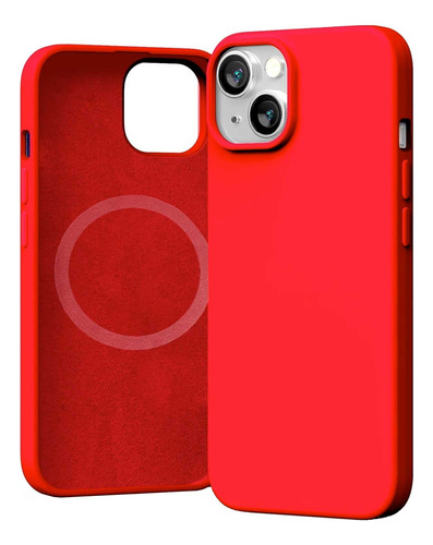 . Funda Goospery Magsafe Soft Case Para iPhone 14 Plus Roja