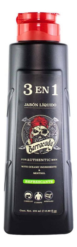 Jabón Líquido Corporal Barracuda 3 En 1 Refrescante 470ml