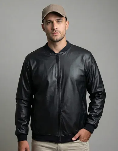 Jaqueta Bomber Courino Masculina com Zíper