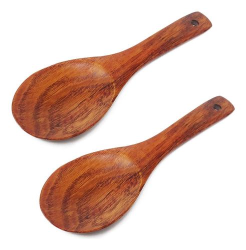 Honbay 2 Cucharas De Madera Para Arroz, De Madera Antiadhere