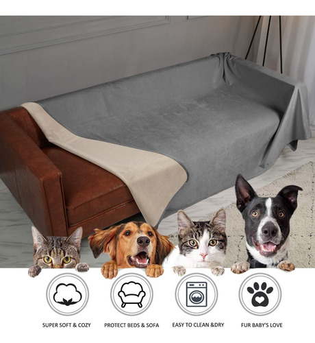 Manta De Cama Para Mascotas, Impermeable, Reversible, De Ter