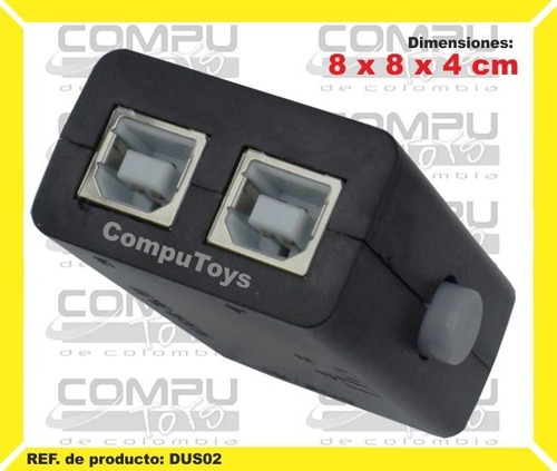 Selector Usb Mecánico 2 X 1 Ref Dus02 Computoys Sas