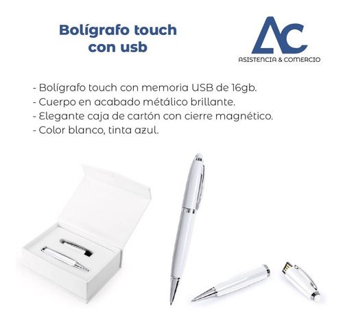 Bolígrafo Touch Con Usb