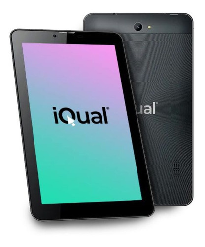 Tablet  iQual T7L 7" con red móvil 16GB color negro y 1GB de memoria RAM