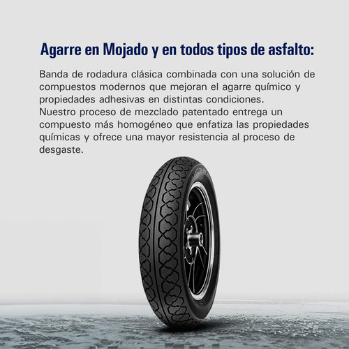 Cubierta Metzeler 3.00 18 Perfect Me77 Guerrero Gmx 150