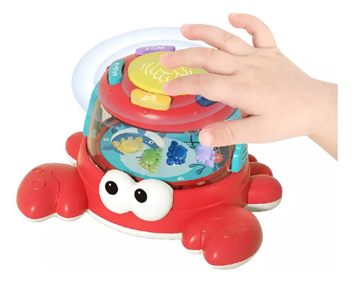 Juguete Musical Animales Multiples Sonidos Y Luces Para Bebe Color Cangrejo