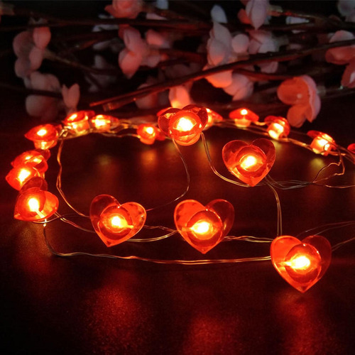 Luces Decorativas De San Valentín, Luces Led De Corazón