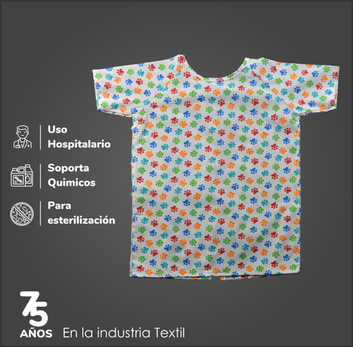 Bata Para Paciente Infantil Resistente 2 A 4 Años