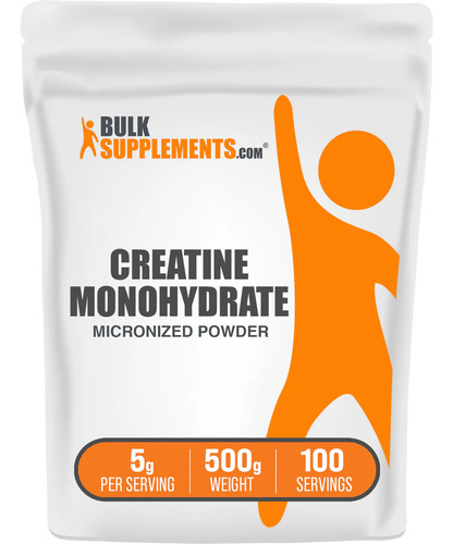 Bulk Supplements Creatina Monohidratada Micronizada 500 Gr Sin Sabor