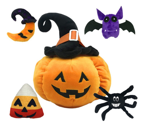 De Calabaza De Halloween, Peluche De Murciélago Calabaza