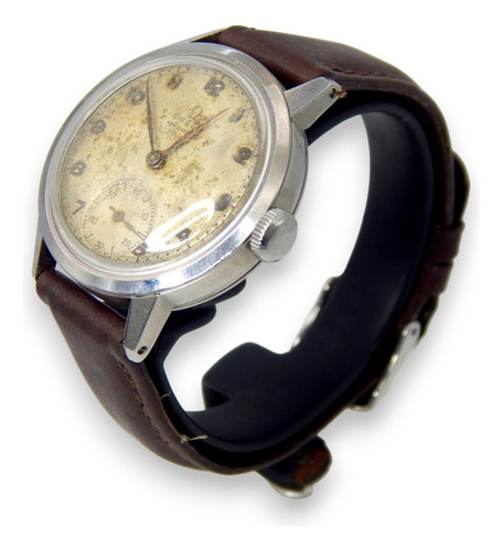 Reloj Omega 30t2 32 Mm Sub Segundos Acero Años 40 Marrón Oscuro Plateado Beige (Usado)