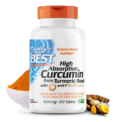 Curcumina De Alta Absorción 1000 Mg Doctor's Best 120 Tablet