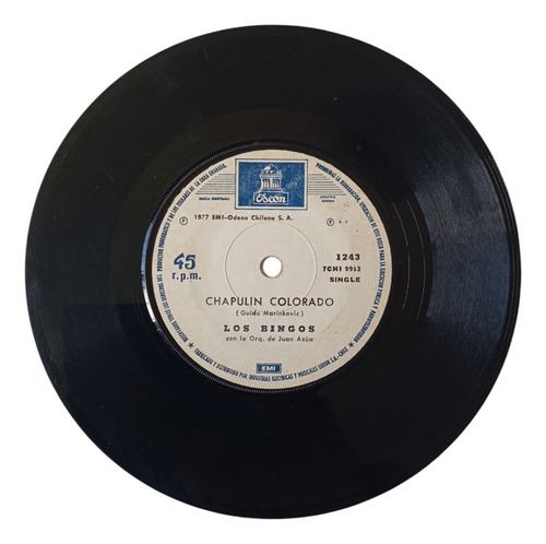 Vinilo Single De Los Bingos -chapulin Colorado ( S4 (Usado)