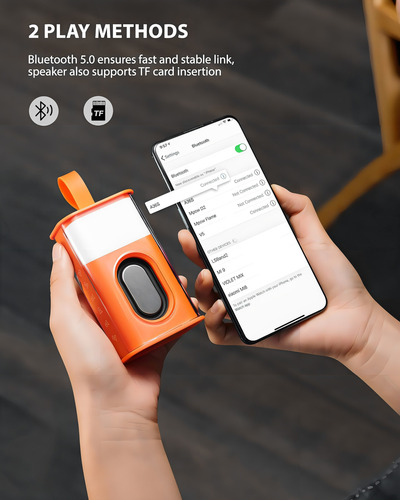 Alto-falante Bluetooth portátil Jamelo, mini fios transparentes 110v