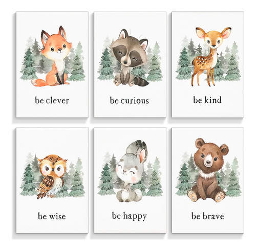  Set Decorativo Animales Bosque Guarderia  - 52 Caracteres