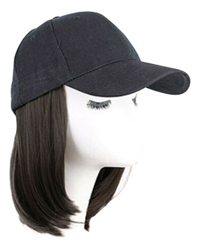 Gorra De Béisbol Con Pelucas Pixie Corte Bob Pelo Sintético