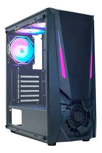 Gabinete Gamer Kmex Jaeger I Cg-01tj Lateral Vidro Led Rgb