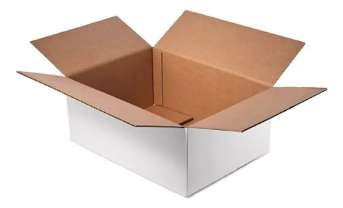 Caja Carton Embalaje Blanca 50x40x20 Reforzada 25 Unidades