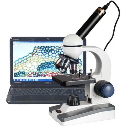 Microscopio Led Para Estudiantes Amscope 40x-1000x + Cámara 