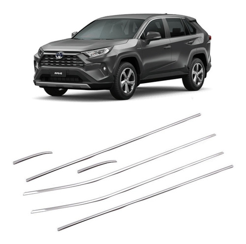 Pestana Lateral Inferior Inox Rav 4 2020 (6 Peças)