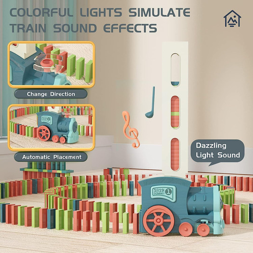 Juegos Para Niños Juguetes Domino Train: 180pcs Automatic Do