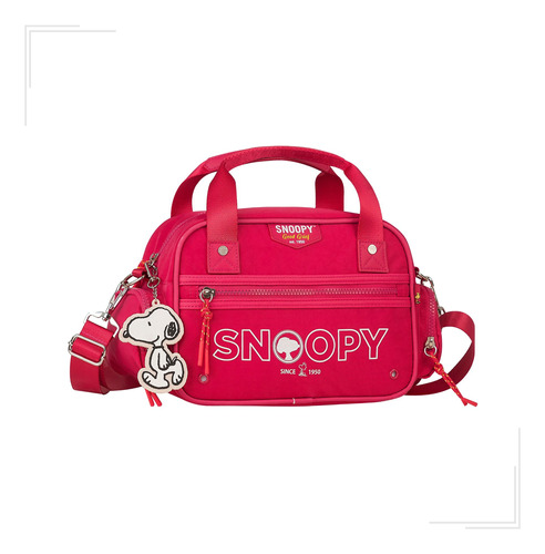 Bolsa Snoopy Feminina Resistente Nylon Transversal E Mão 