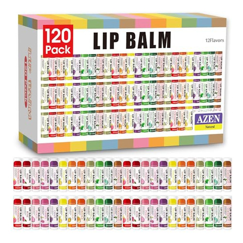 Azen 8 Pack Lip Balm Stocking, Natural Lip Balm Bulk, R9hLG