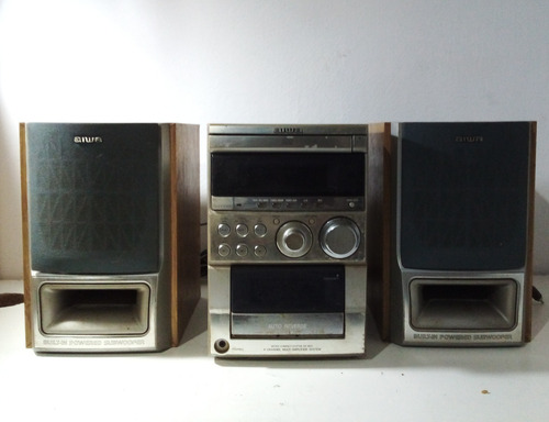 Microcomponente Aiwa Modelo Xr-m55u Leer Descripcion Plateado 75 W (Usado)