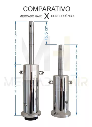 Cadeira de Barbeiro Barão Wood Base Hidráulica Redonda Estofado em