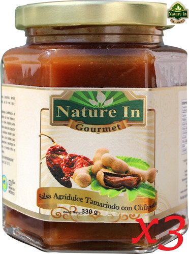 X3 Salsa De Tamarindo Con Chipotle 330g Nature In Gourmet